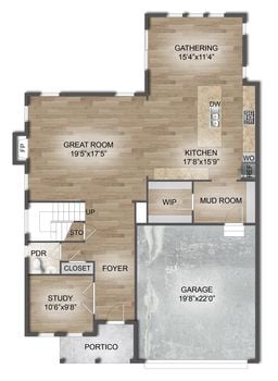 Logan 1st floor fireplace LEFT