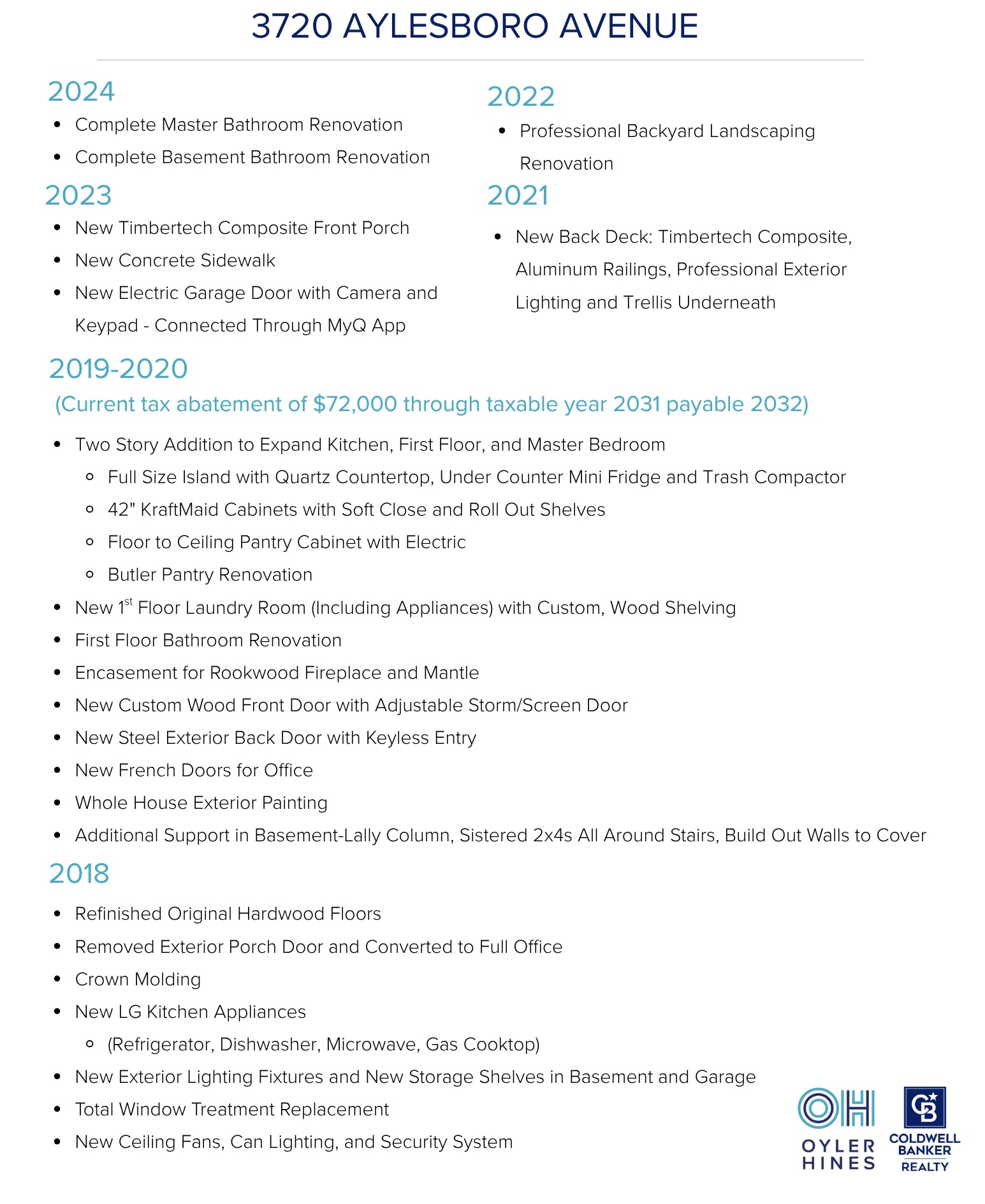 Updates Sheet -  3720 Aylesboro Avenue - 1