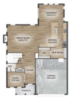 Logan 1st floor fireplace LEFT