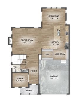 Logan 1st floor fireplace LEFT