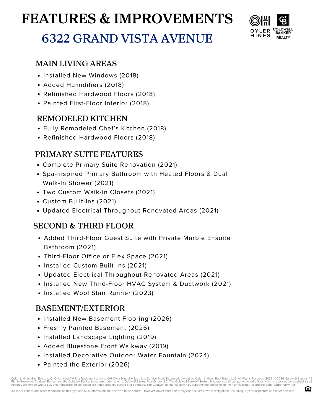 Improvements Sheet