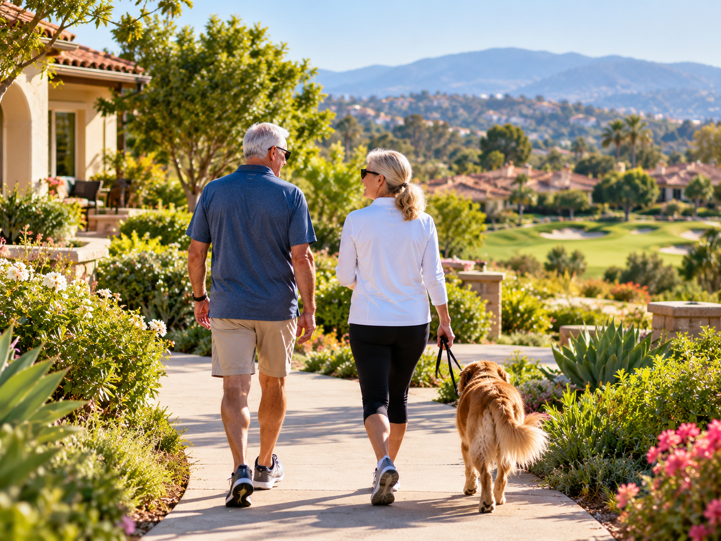 Sunny Retirement Community Walk