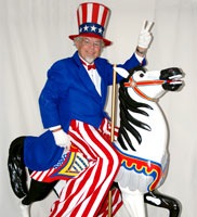 Uncle Sam on his White Horse