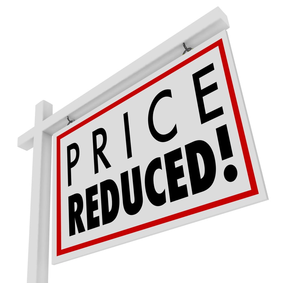 Reduce prices. Reduced Price. Reduced.