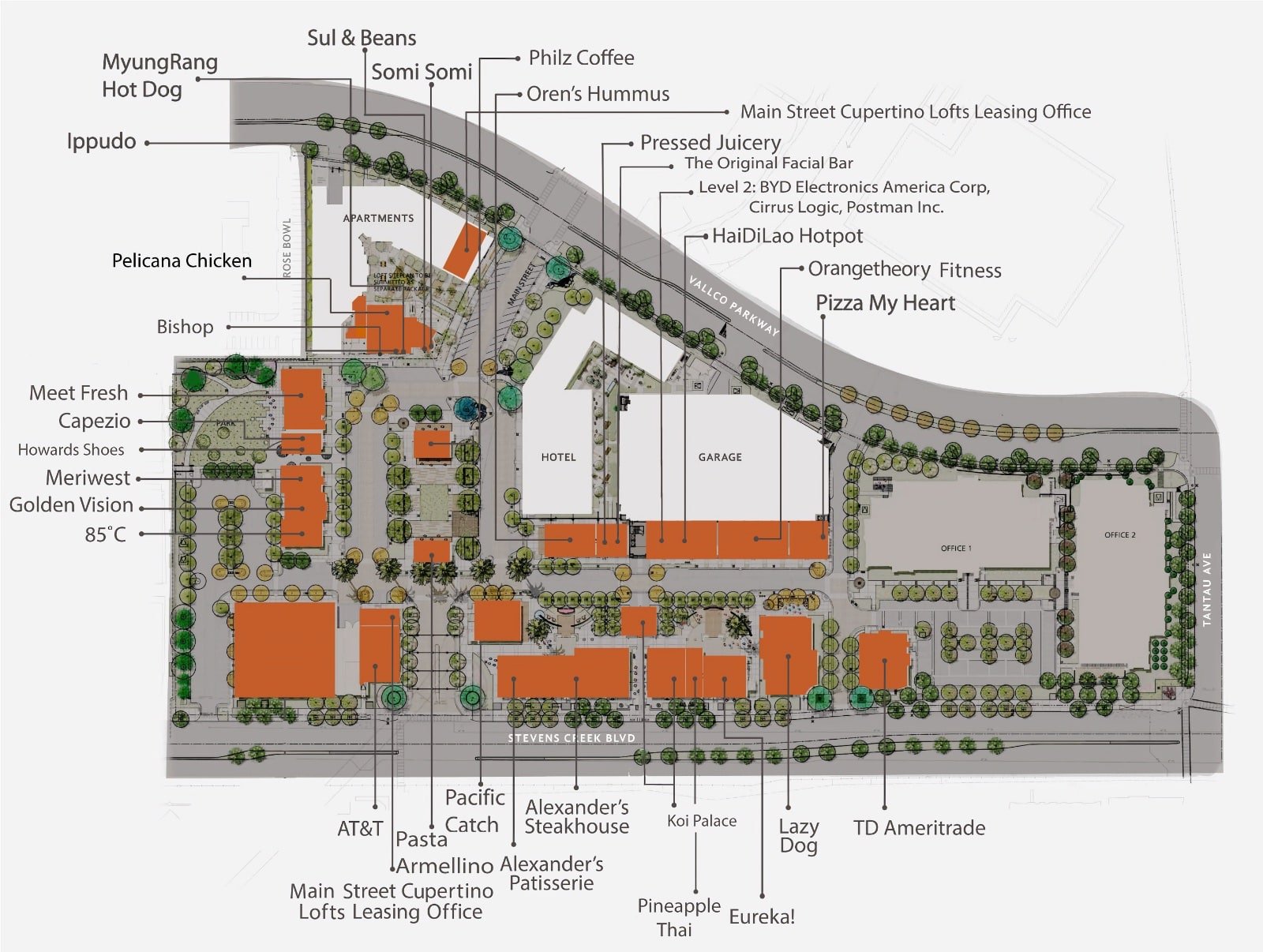 Main Street Cupertino Site Plan