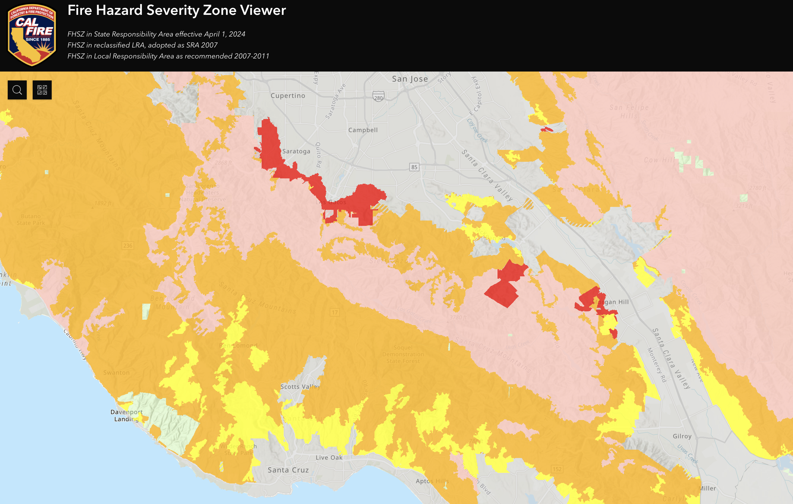 Fire Hazard Severity Zone Viewer