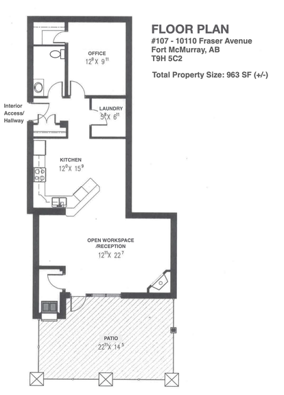 Floor Plan - 107-10110 Fraser Avenue