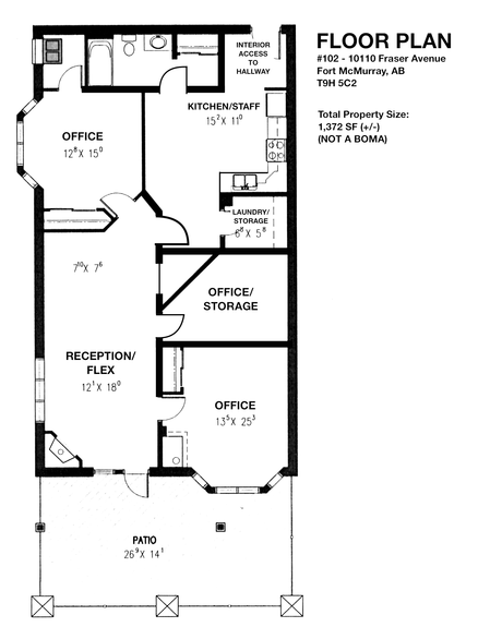 jFloor Plan - 102-10110 Fraser Avenue