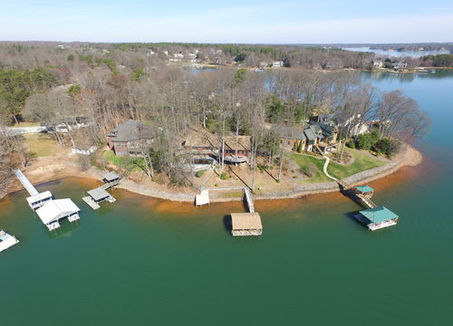 Denver, NC Aerial View Of Waterfront Homes