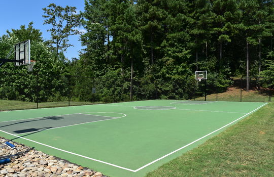 View of the basketball court at The Farms