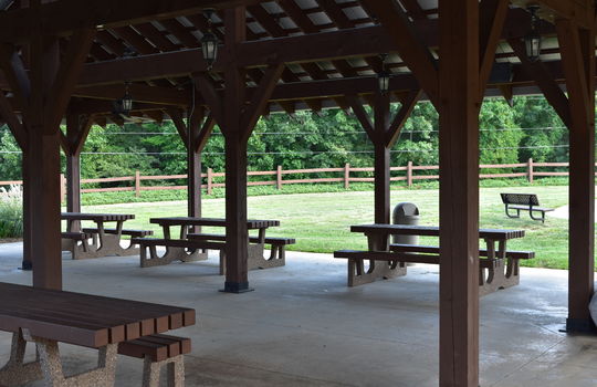 View of the picnic shelter at The Farms