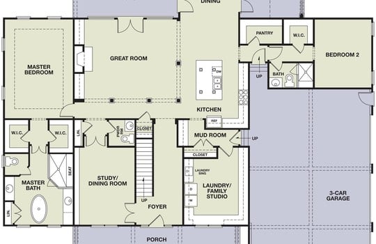 First Floor - 3211 Maple Way Drive Davidson NC 28036 - Bill Adams Realtor - Allen Adams Realty - Maple Grove