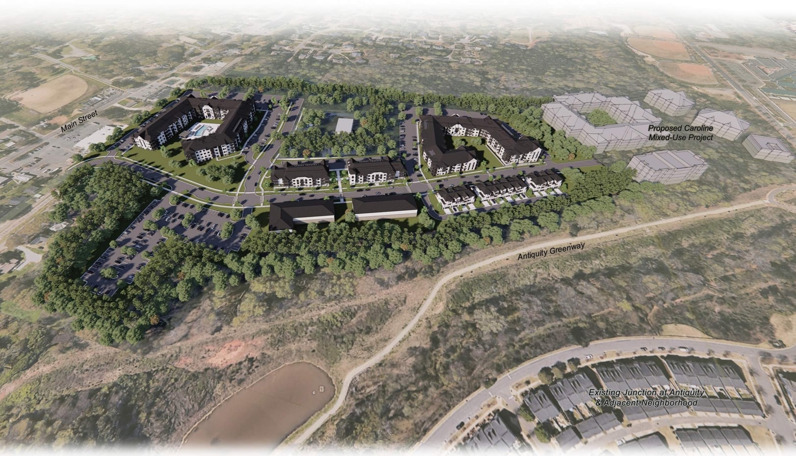 Greenway Gartens - Cornelius NC Aerial 1