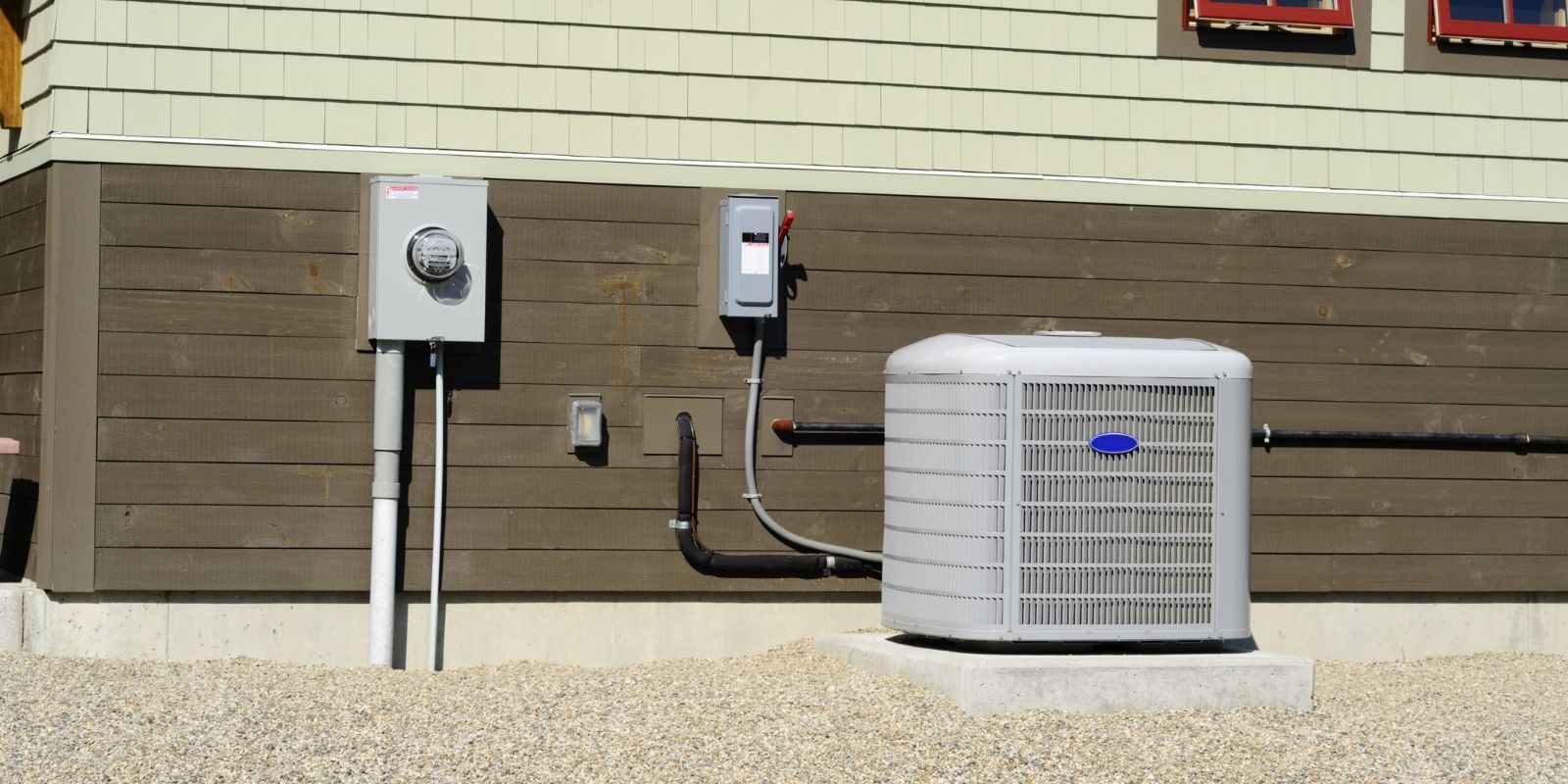 HVAC system outside of a Fort Worth home