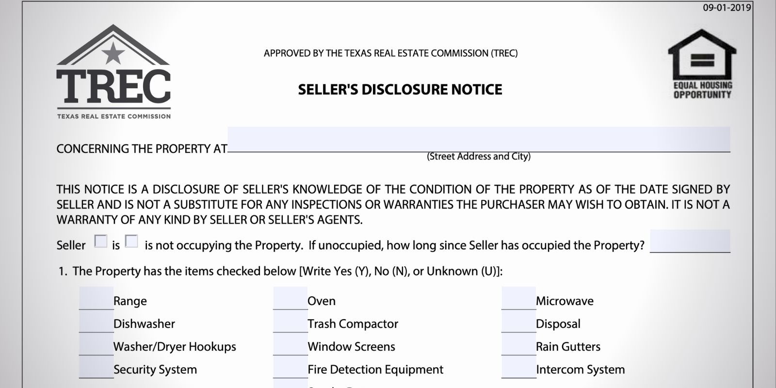 What is a Sellers Disclosure