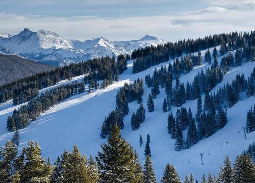 Vail Colorado Ski Runs and Gore Range Mountains