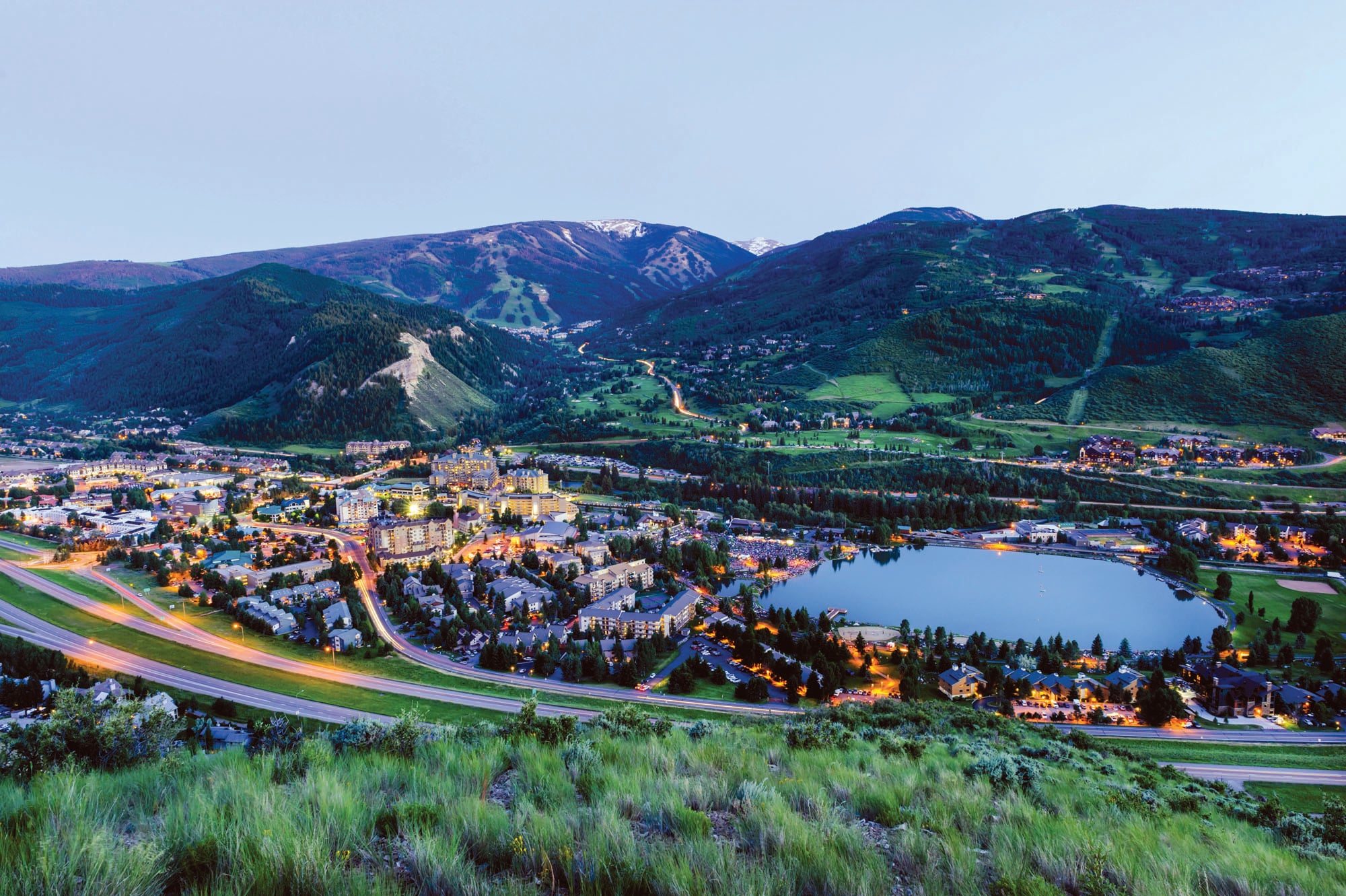 View of Beaver Creek in Summer at Dusk