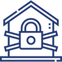 Foreclosure purchase Icon blue