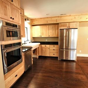 Newly renovated open kitchen in Valle Crucis home on Crab Orchard Creek.