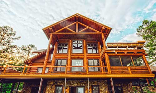 Timber log home escape in the High Country of North Carolina