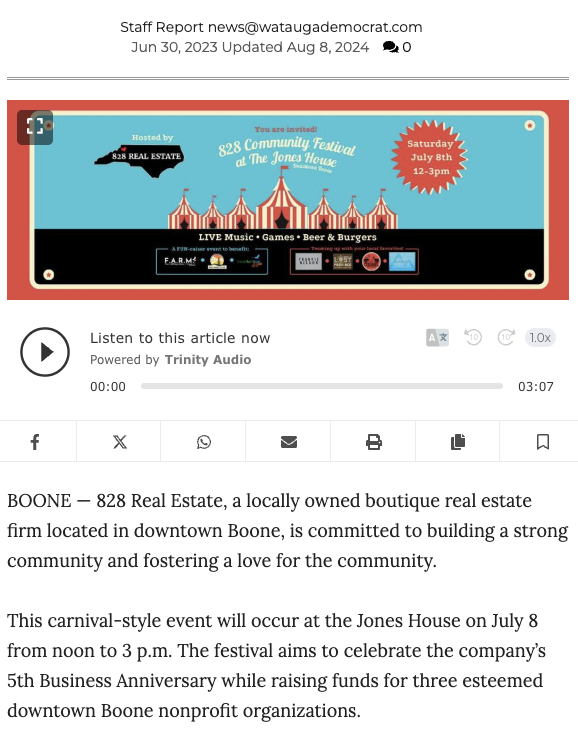 '828 Community Festival' at the Jones House