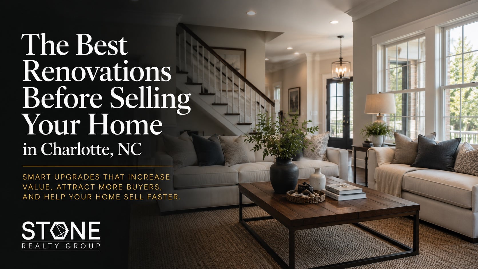 Updated Charlotte kitchen representing targeted renovations sellers may consider before listing a home, including repairs, finishes and modest improvements.