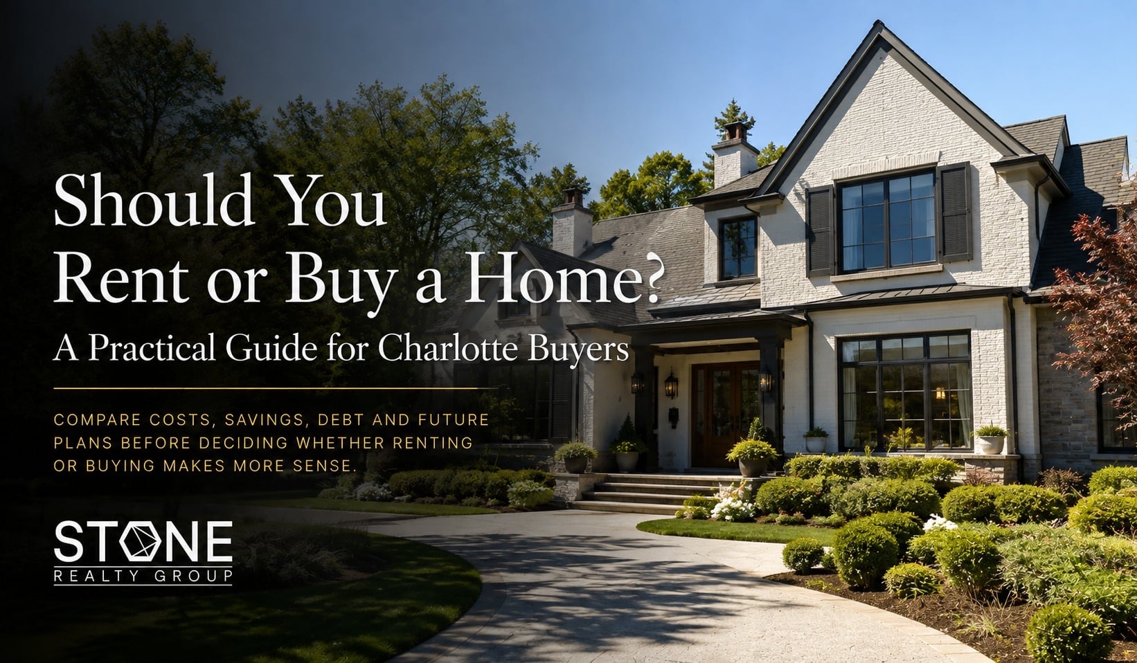 Should you rent or buy in Charlotte? Compare monthly costs, down payments, flexibility, debt and long-term plans before deciding whether to purchase.