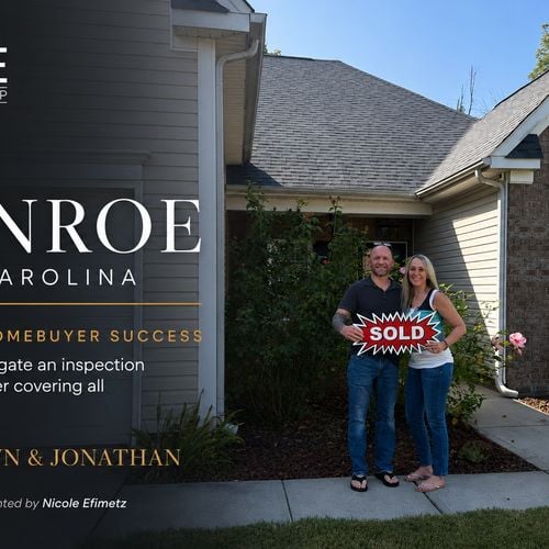 First-Time Homebuyers Dawn & Jonathan Navigate an Inspection Issue with Nicole Efimetz in Monroe, NC