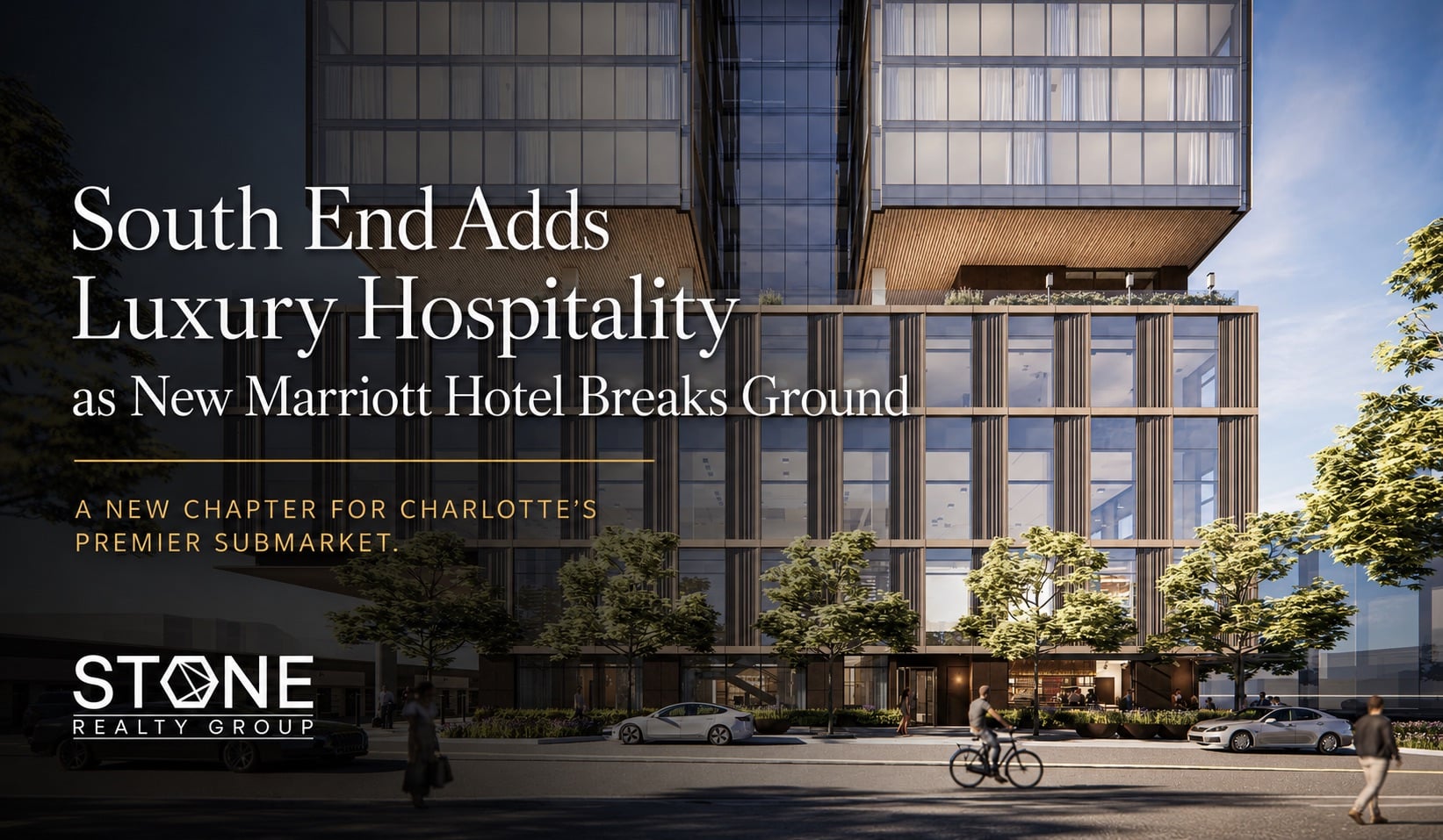 Rendering of the new Marriott Autograph Collection hotel in South End Charlotte, a 295-room luxury hotel planned near South Tryon and Bland streets.