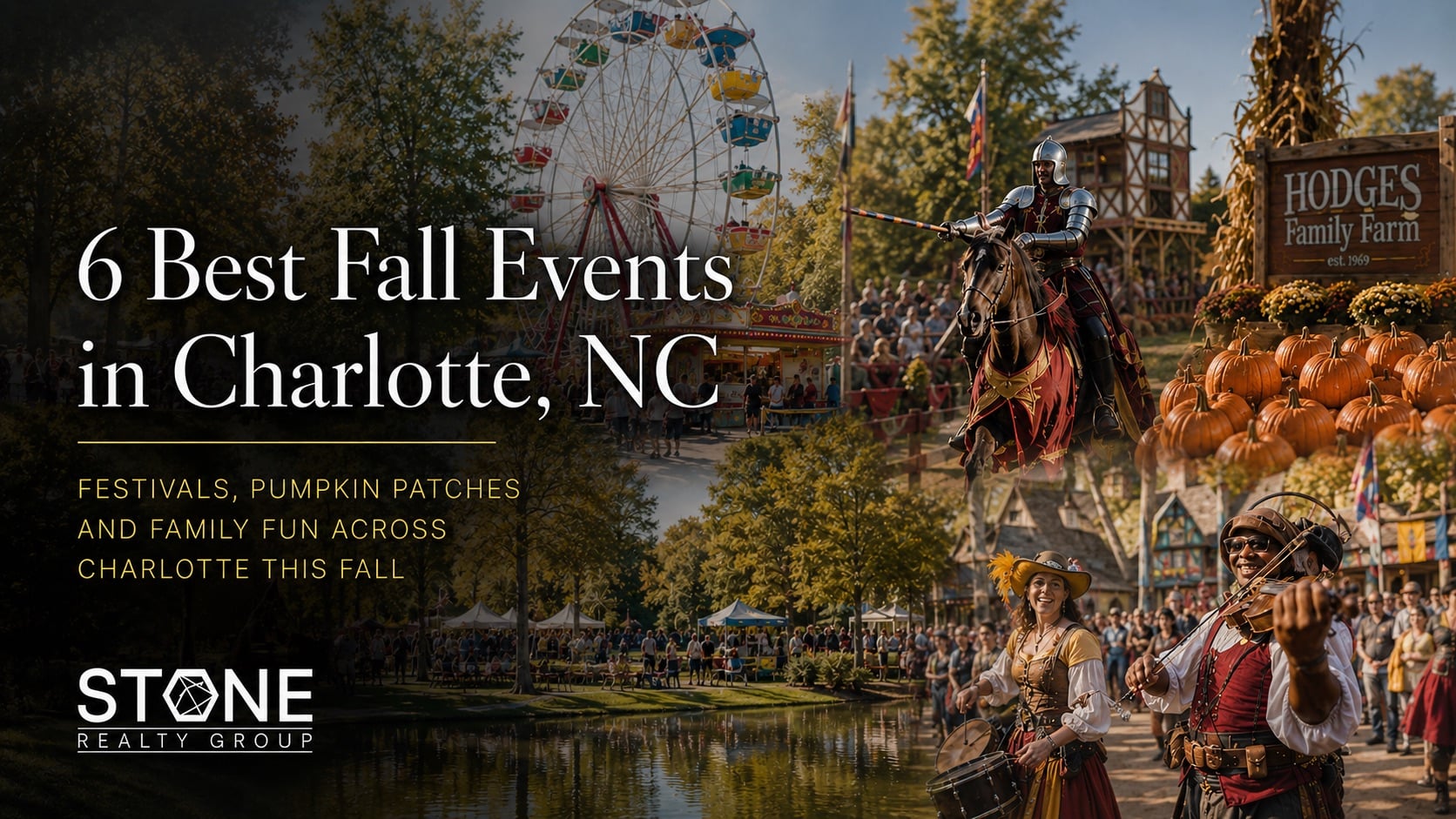 Family-friendly fall events in Charlotte, NC, including festivals, pumpkin patches and the Carolina Renaissance Festival in 2026.