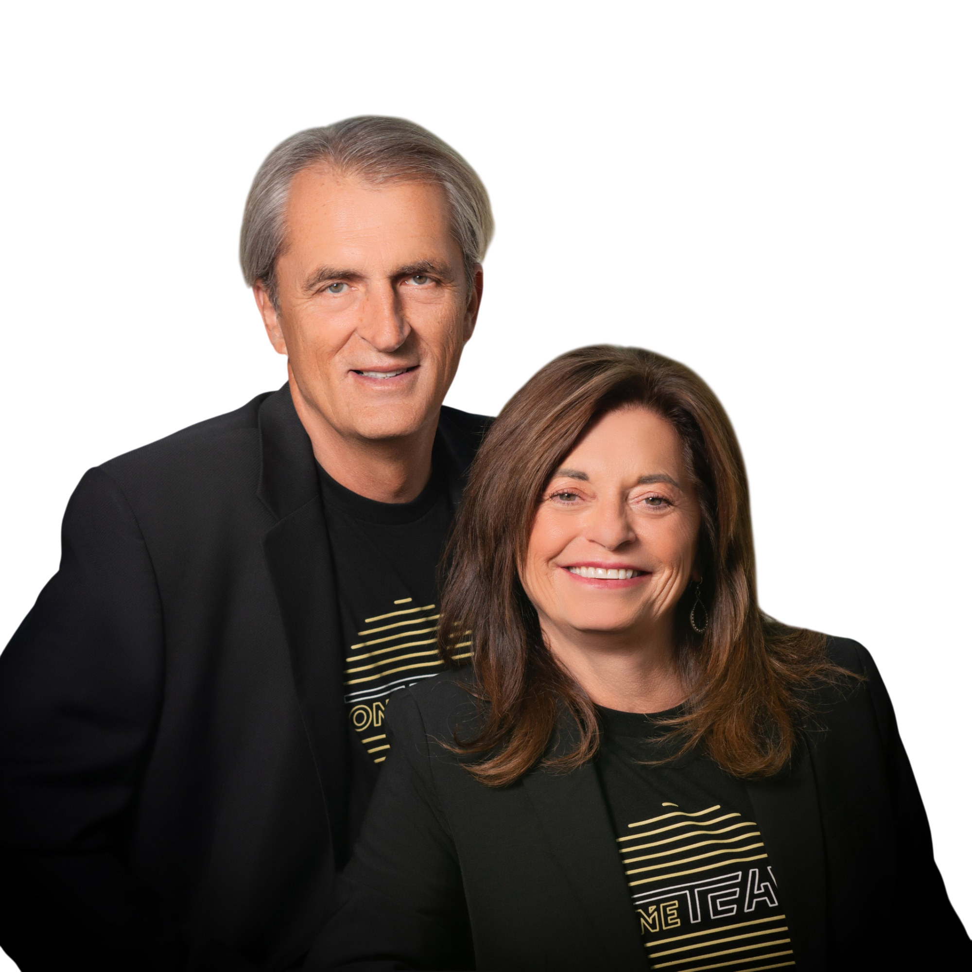 Closeup Kerri and Owen Shoulder Shot with Black Jackets and Branded Tshirts-Photoroom