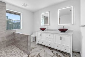 Forest Lakes master bathroom dual vanity