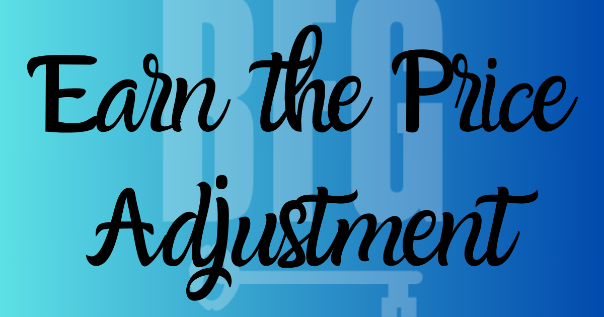 Earn the Price Adjustment