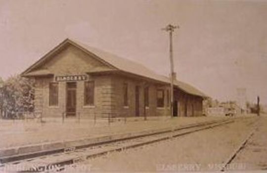 Elsberry MO Burlington Depot 1940&#8217;s