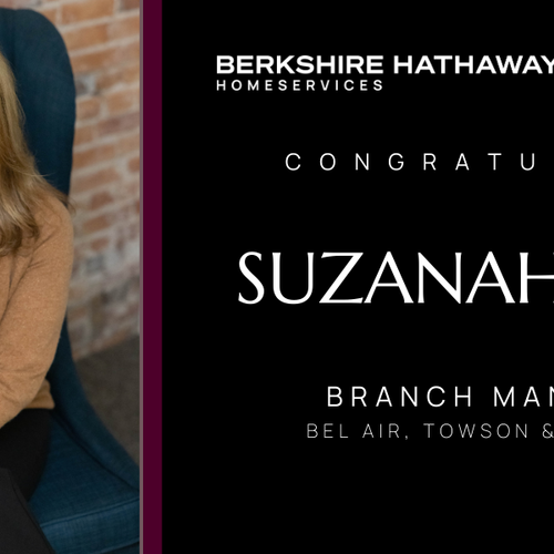 Suzanah Cain Named Branch Manager for Berkshire Hathaway HomeServices PenFed Realty’s Bel Air, Towson, and Monkton Offices