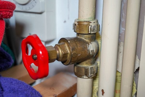 Photo of water shutoff valve