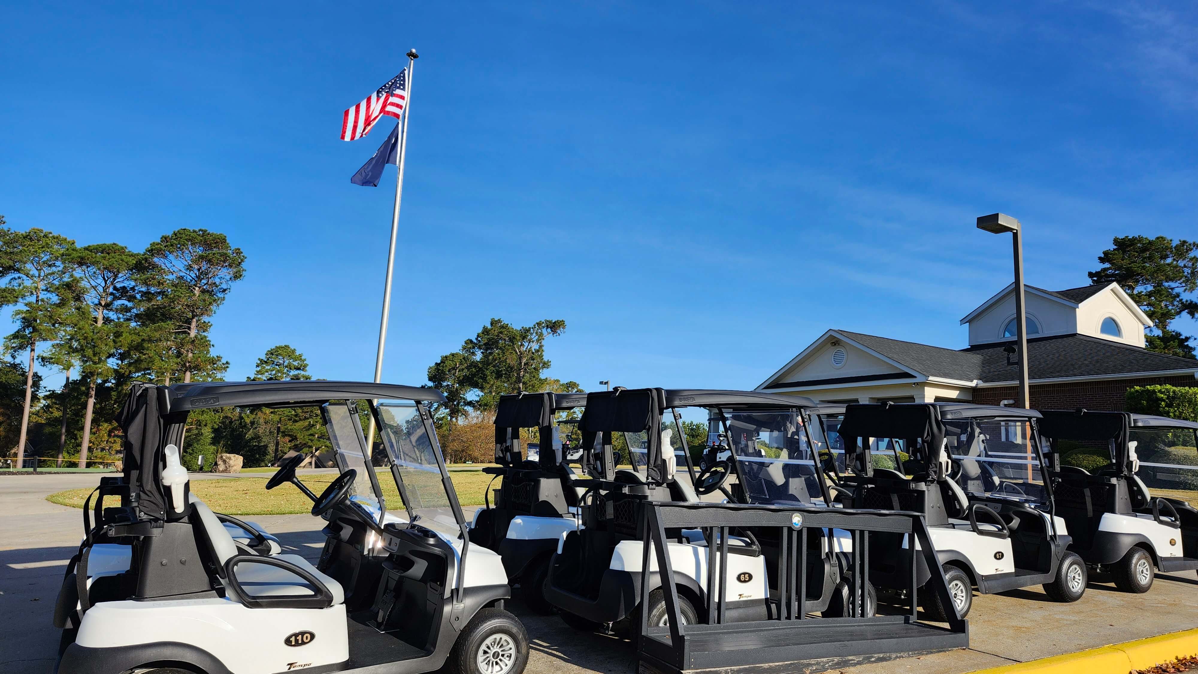 Sunrise over a Savannah Lakes Village fairway with Lake Thurmond in the background