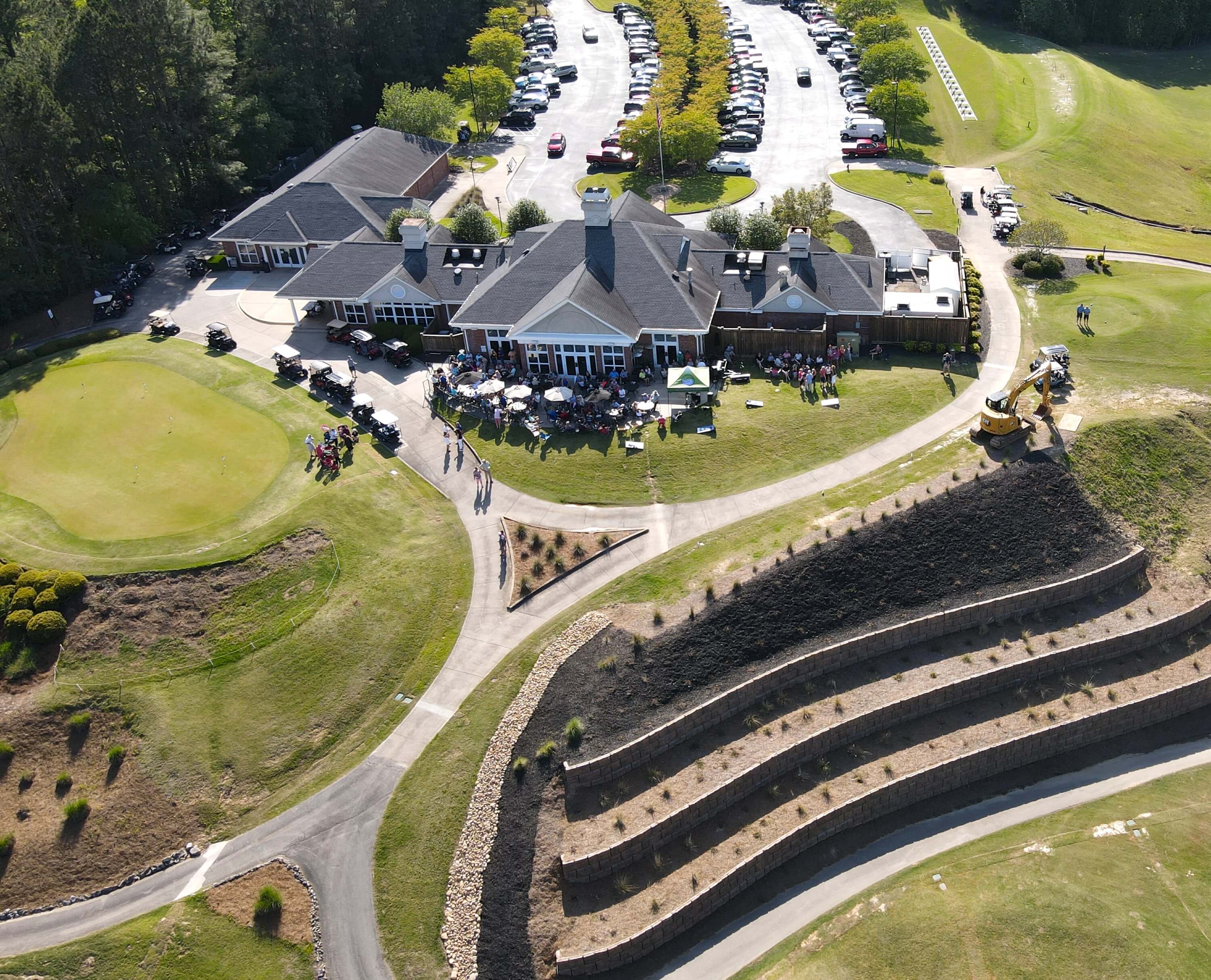 Aerial view of Savannah Lakes Village and Lake Thurmond showcasing lakefront homes and golf courses