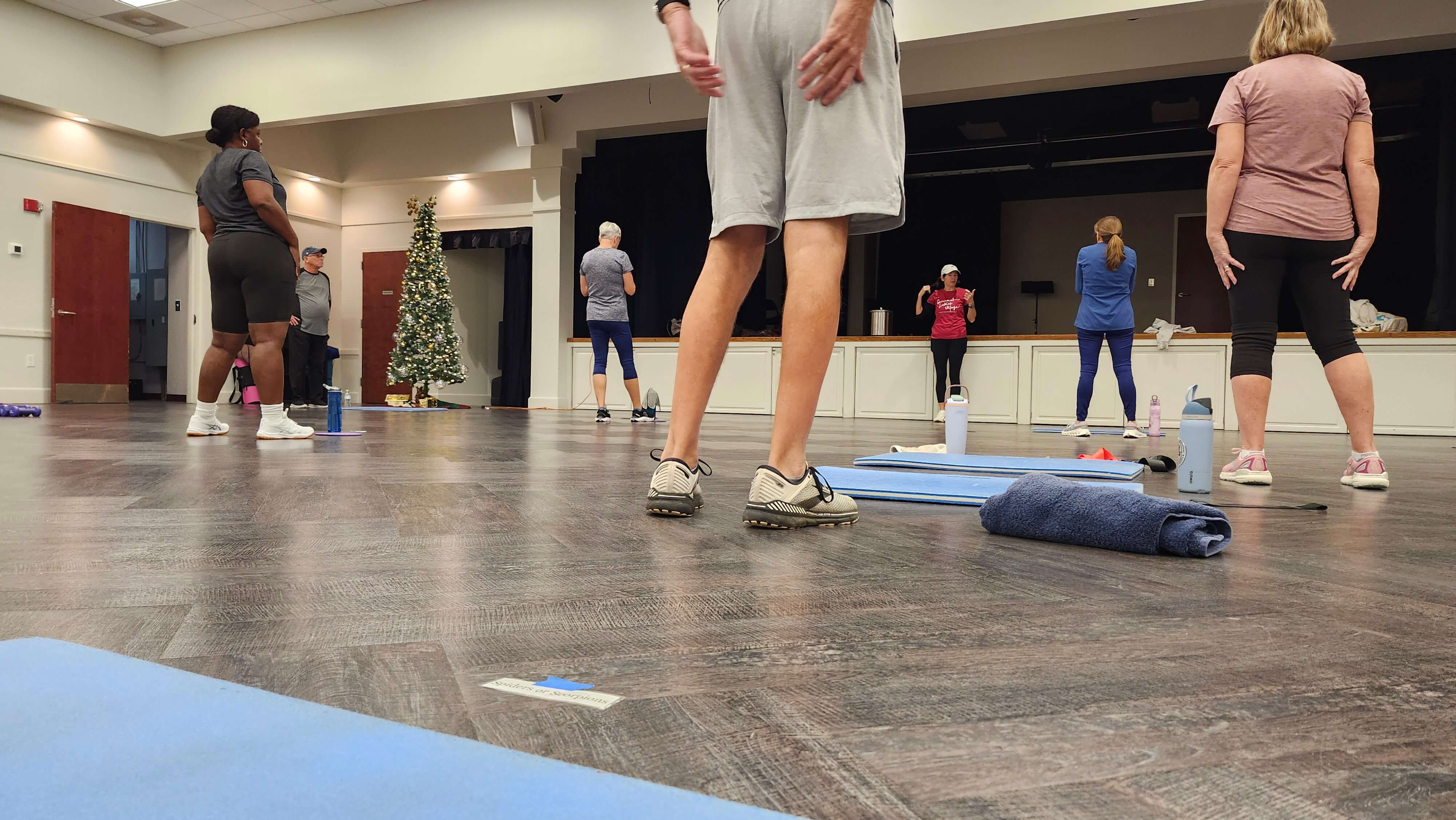 Community fitness class in Savannah Lakes Village