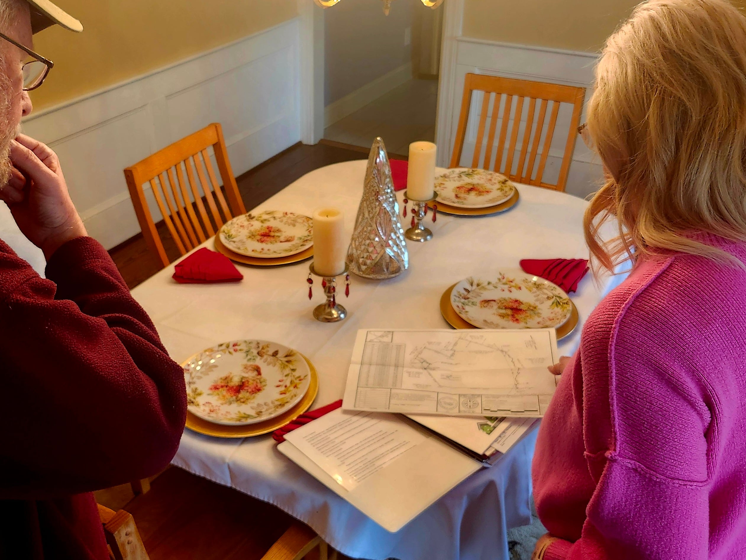 Savannah Lakes Village Realtor Erin Hill meeting with home buyers at a lakefront property