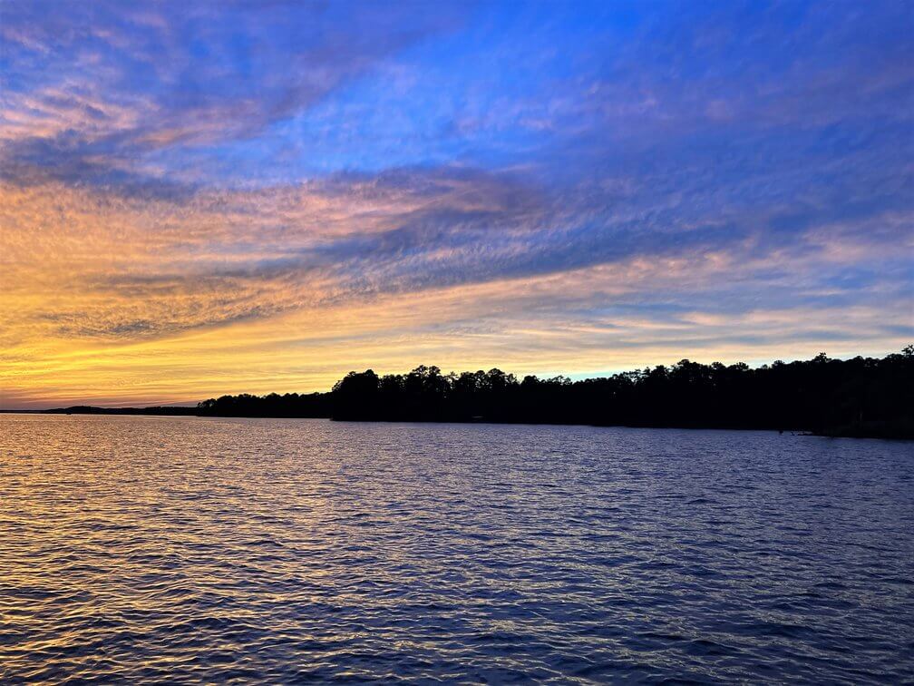 Lake Thurmond sunset near Savannah Lakes Village