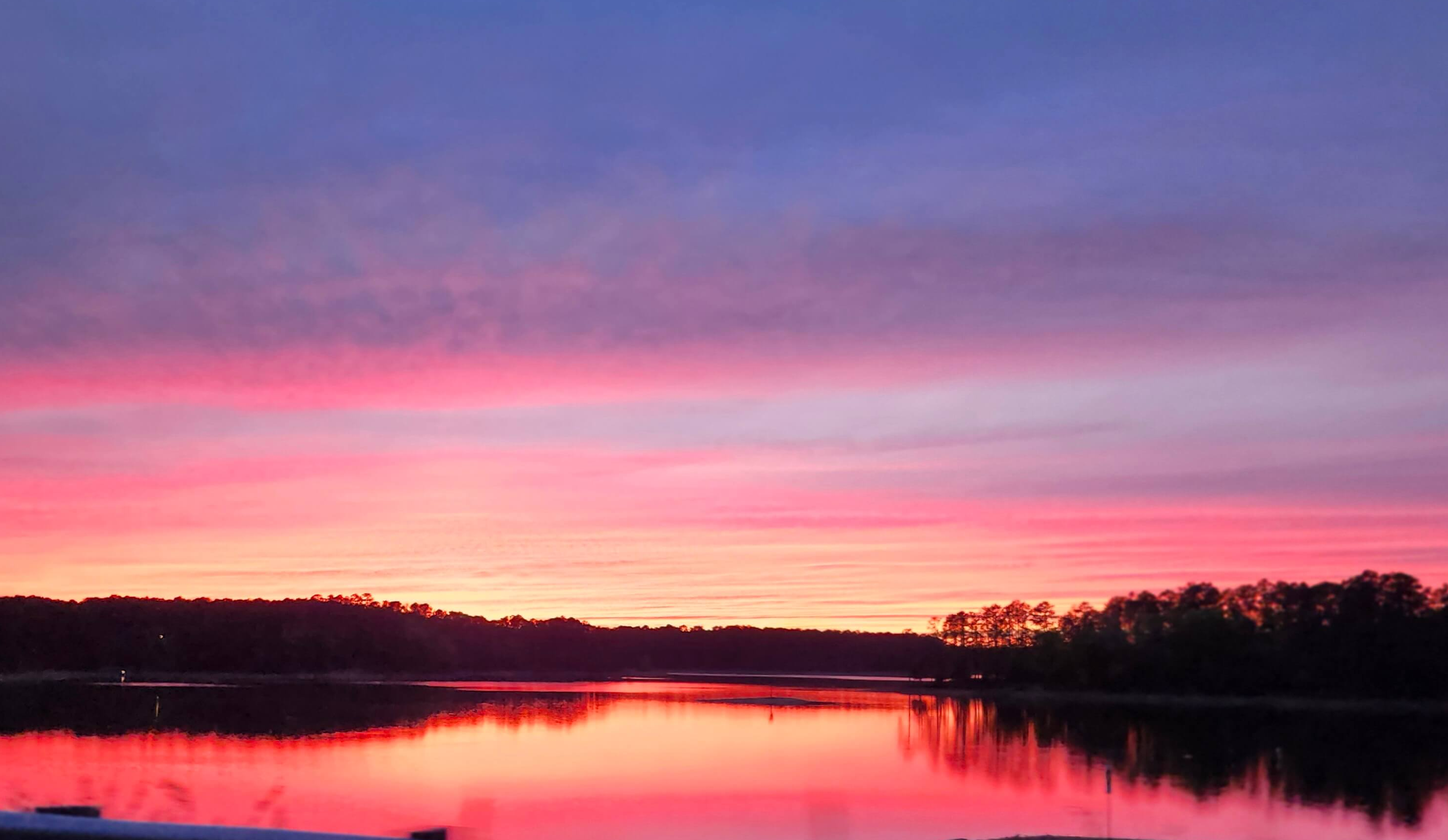 Spring sunset over Lake Thurmond near Savannah Lakes Village