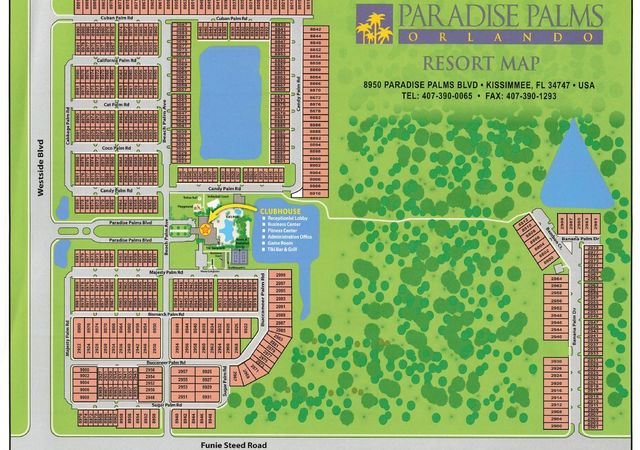 Paradise Palms Resort Map