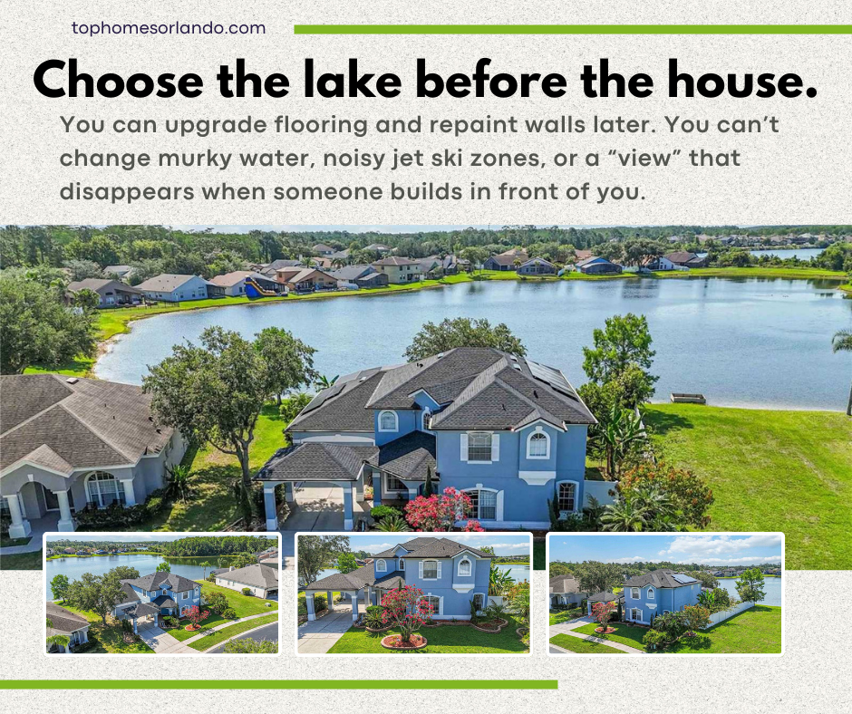 Choose the lake before the house.