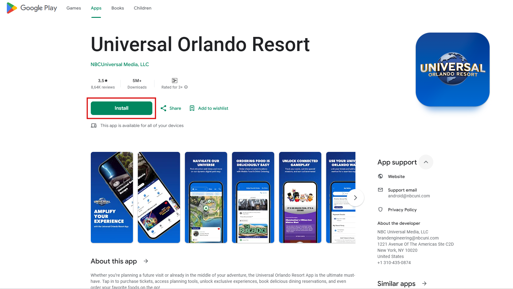 universal orlando app
