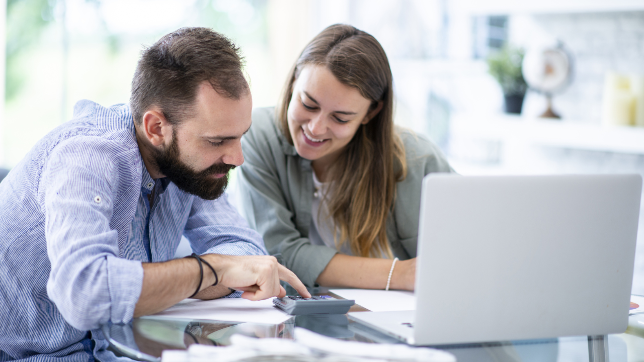 couple reviewing doc