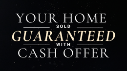 The Rob Vano Team Branding - Your home sold guaranteed - luxury brand - cash offer black background white text