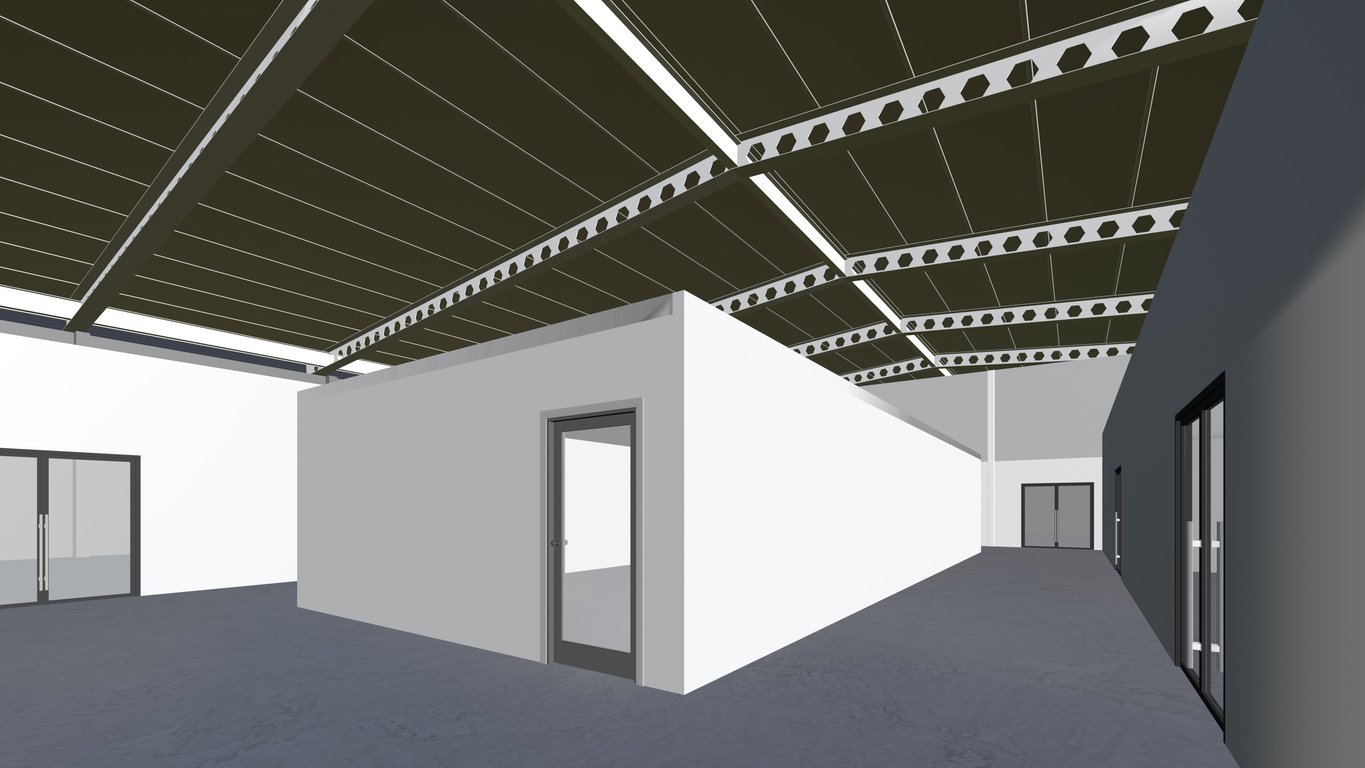 3D illustration of building structure