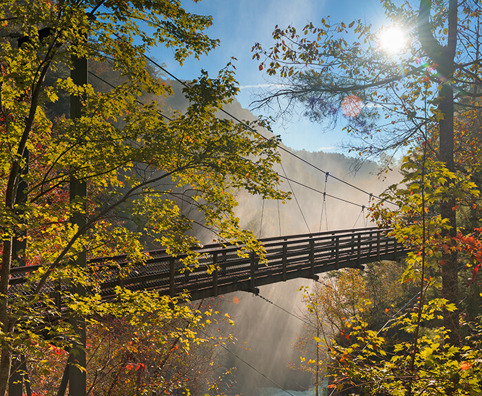 Breathtaking panoramic view of the northeast Georgia mountains during sunset, highlighting natural beauty