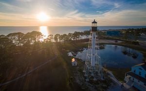 Port St. Joe Lighthouse at Sunset